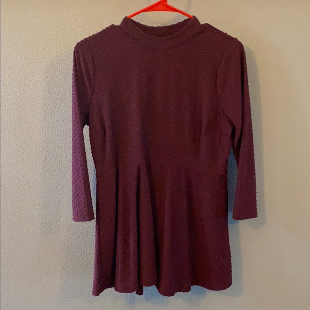 Maroon maternity top- sz small